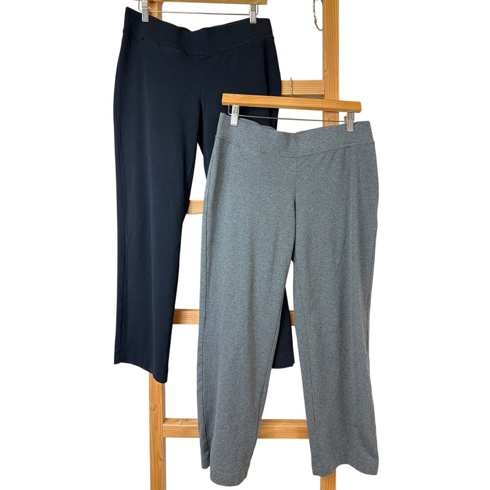 Lands End Black & Grey Starfish Straight Leg Pocket Pants Bundle Size M